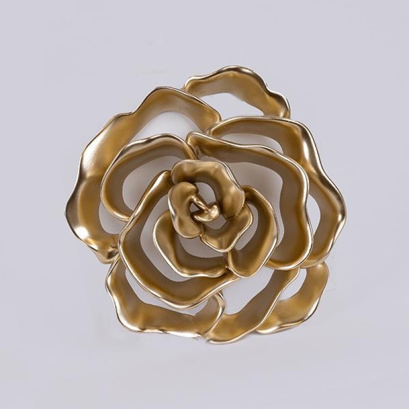 WALL DECOR, METALLIC, FLOWER, GOLD, 18.7x19.7x5.5cm 755-10057