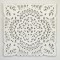 WOOD CARVING, WHITE, 55x55x2cm 755-10061