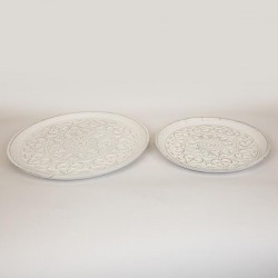 WOOD CARVING, WHITE, 35x35x2cm 755-10062