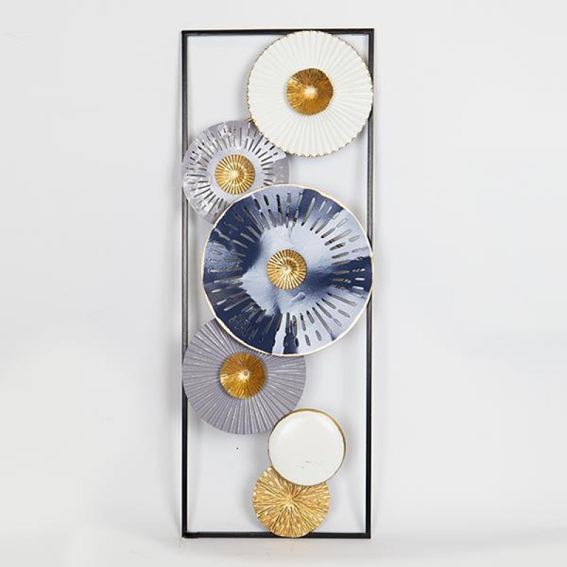 WALL DECOR, WHITE, BLUE & GREY, 80x29.5x3cm 755-10066