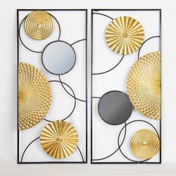 WALL DECOR, BLACK , GOLD, SET 2PCS, 80x35.5x2cm 755-10069 WALL DECOR, BLACK , GOLD, SET 2PCS, 80x35.5x2cm 755-10069