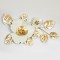 WALL DECOR, FLOWER, WHITE & GOLD, 90x50x4cm 755-10075