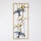 WALL DECOR, METALLIC, BIRDS, GOLD & GREY, 24.8x61.0x3.8cm 755-10078