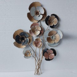 WALL DECOR, FLOWER, WHITE & GOLD, 59x4x88,5cm 755-10082 WALL DECOR, FLOWER, WHITE & GOLD, 59x4x88,5cm 755-10082