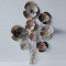 WALL DECOR, FLOWER, WHITE & GOLD, 59x4x88,5cm 755-10082