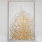 CANVAS WALL ART, LEAVE, WHITE- GOLD, 82x122x5cm 755-12040
