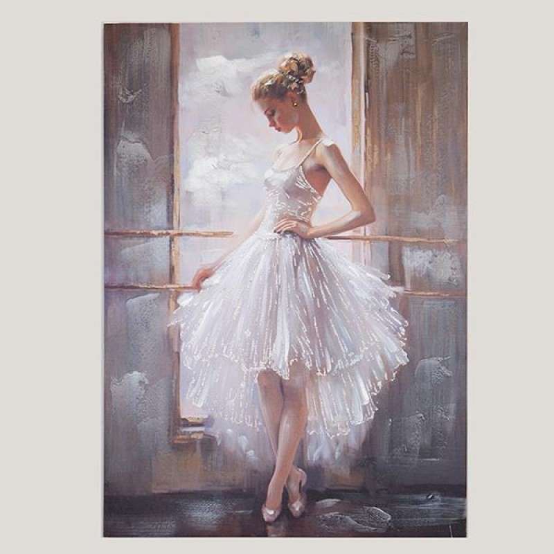 CANVAS WALL ART, STANDING BAILARINA,  70x100x3cm 755-12050