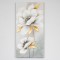 CANVAS WALL ART, FLOWER, WHITE & GOLD, 60x90x3cm 755-12054