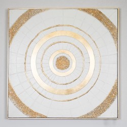CANVAS WALL ART, CIRCLES, WHITE & GOLD, 82x82x4.5cm 755-12067 CANVAS WALL ART, CIRCLES, WHITE & GOLD, 82x82x4.5cm 755-12067