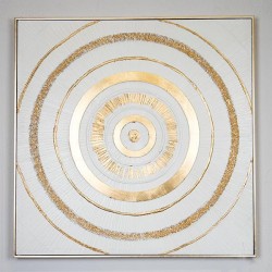 CANVAS WALL ART, CIRCLES, WHITE & GOLD, 82x82x4.5cm 755-12068 CANVAS WALL ART, CIRCLES, WHITE & GOLD, 82x82x4.5cm 755-12068