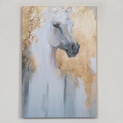 CANVAS PRINT, HORSE, GOLD-LIGHT GREY, 40x60cm 755-12089 CANVAS PRINT, HORSE, GOLD-LIGHT GREY, 40x60cm 755-12089