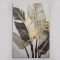 CANVAS PRINT, FERN LEAVES, GREY-GOLD-BLACK, 60x90cm 755-12092
