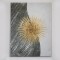 CANVAS PRINT, ABSTRACT ART SUN, CREAM-DARK BLUE-GOLD, 60x80cm 755-12095