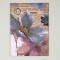 CANVAS PAINTING,  FLOWER-NEWSPAPER, BABY-BLUE, PINK- WHITE, 50x2,5x70cm 755-12101