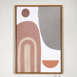 CANVAS PAINTING, WITH PS FRAME, ABDTRACT ART , CIRCLES, WHITE-BEIGE-BROWN, 42,5x2,8x62,5cm 755-12109 CANVAS PAINTING, WITH PS FRAME, ABDTRACT ART , CIRCLES, WHITE-BEIGE-BROWN, 42,5x2,8x62,5cm 755-12109