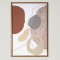 CANVAS  PAINTING, WITH PS FRAME, ABDTRACT  ART , GREY-BEIGE-BROWN, 42,5x2,8x62,5cm 755-12110