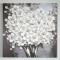 CANVAS  PAINTING,  FLOWERS IN  A BLACK VASE, WHITE- BLACK, 80x3x80cm 755-12114