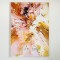CANVAS  PAINTING, ABSTRACT ART, WHITE-PINK-GOLD-BLACK, 70x100x2,5cm 755-12118