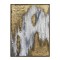 CANVAS  PAINTING, RIVER, WHITE-GOLD, 60x80x3.5cm 755-12129