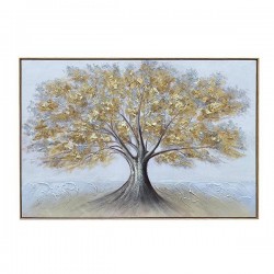 CANVAS PAINTING,GOLD FRAME, TREE, GREY-BLACK & GOLD, 120x80x3.5cm 755-12138 CANVAS PAINTING,GOLD FRAME, TREE, GREY-BLACK & GOLD, 120x80x3.5cm 755-12138