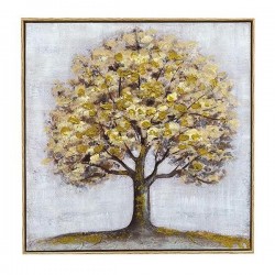 CANVAS PAINTING,GOLD FRAME, TREE, BROWN & GOLD, 60x60x3.5cm 755-12142 CANVAS PAINTING,GOLD FRAME, TREE, BROWN & GOLD, 60x60x3.5cm 755-12142