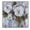 CANVAS  PAINTING,  FLOWERS, BROWN & GOLD, 60x60x3.5cm 755-12144