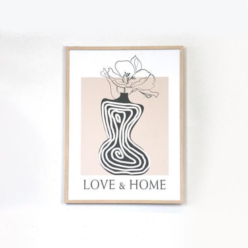 FRAMED  CANVAS  WITH  STYROFOAM,  WOMAN  FIGURE,BEIGE-WHITE-BLACK,45x60x2,2cm 755-12159