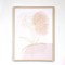 FRAMED WALLA ART,  WITH  PLASTER,  FLOWER,  SALMON-BEIGE-GOLD,45x60x2,2cm 755-12165
