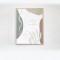 FRAMED WALL ART, WITH  PLASTER, FACE-RIGHT  EYE,WHITE- DARK GREEN- BROWN, GOLD 45x60x2,2CM 755-12173