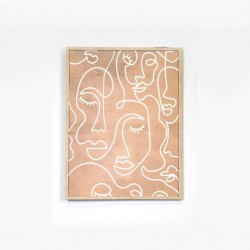 FRAMED CANVAS, WITH STYROFOAM, WOMAN FACE, BROWN- WHITE, 45x60x2,2CM 755-12176 FRAMED CANVAS, WITH STYROFOAM, WOMAN FACE, BROWN- WHITE, 45x60x2,2CM 755-12176