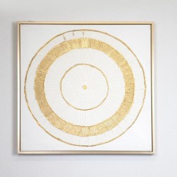 FRAMED CANVAS, HANDPAINTED, SAME CENTERED CYCLES, 70x70x3.8cm 755-12177 FRAMED CANVAS, HANDPAINTED, SAME CENTERED CYCLES, 70x70x3.8cm 755-12177