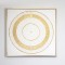 FRAMED CANVAS, HANDPAINTED,  SAME CENTERED CYCLES, 70x70x3.8cm 755-12177