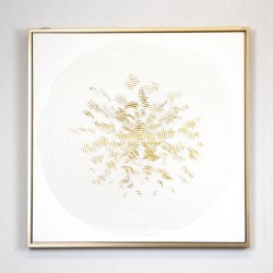 FRAMED CANVAS, HANDPAINTED, SAME CENTERED CYCLES, 70x70x3.8cm 755-12178 FRAMED CANVAS, HANDPAINTED, SAME CENTERED CYCLES, 70x70x3.8cm 755-12178