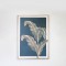 FRAMED CANVAS WITH  FOIL, FERN, DARK  BLUE- GOLD, 50x70x3cm 755-12182