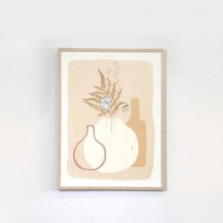 PS FRAMED, PAPER PRINT, VASES, ORANGE-WHITE- BEIGE,45x60x3cm 755-12185 PS FRAMED, PAPER PRINT, VASES, ORANGE-WHITE- BEIGE,45x60x3cm 755-12185