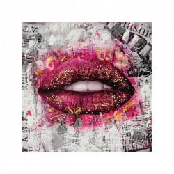 CANVAS, FEMALE LIPS, RED & BLACK, 80x80x2.5cm 755-12192 CANVAS, FEMALE LIPS, RED & BLACK, 80x80x2.5cm 755-12192