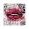 CANVAS, FEMALE LIPS, RED & BLACK, 80x80x2.5cm 755-12192