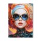 CANVAS, FEMALE WITH GLASSES, MULTICOLOR, 60x80x2.5cm 755-12200