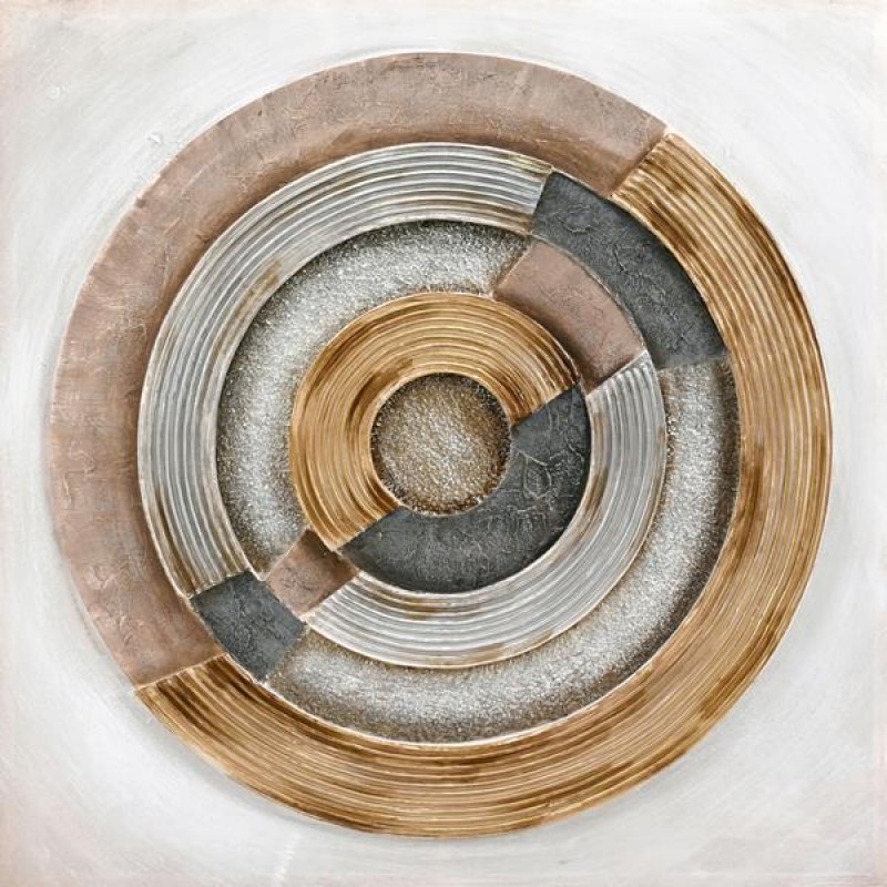 КАНВАС КАРТИНА КРЪГ, БЯЛО-СИНЬО-НАТУРАЛ, 80X80X3 СМ КАНВАС КАРТИНА КРЪГ, БЯЛО-СИНЬО-НАТУРАЛ, 80X80X3 СМ
