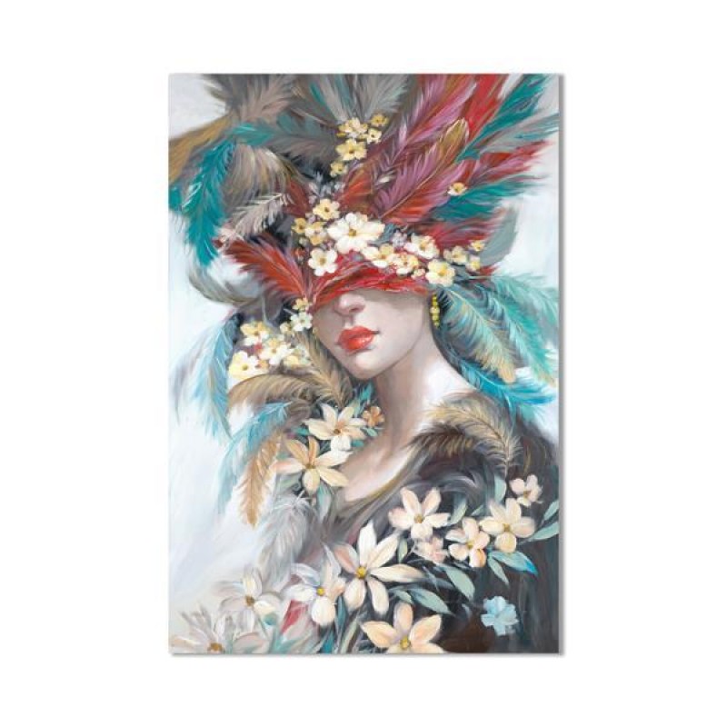 CANVAS PAINTING, WOMAN WITH WINGS, MULTICOLOR, 80x120x3cm 755-12217