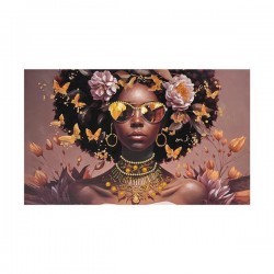 CANVAS PAINTING, WOMAN AND BUTTERFLIES, BROWN-BLACK, 60x100x3cm 755-12218 CANVAS PAINTING, WOMAN AND BUTTERFLIES, BROWN-BLACK, 60x100x3cm 755-12218