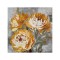 CANVAS PICTURE, FLOWER, WHITE & GREY & ORANGE, 100x100x3.5cm 755-12225