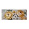 CANVAS PICTURE, FLOWER, WHITE & GREY & ORANGE, 55x135x3cm 755-12226