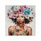 CANVAS PICTURE, WOMAN WITH FLOWERS, MULTICOLOR, 100x100x3cm 755-12237