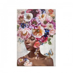 CANVAS PICTURE, WOMAN WITH FLOWERS, MULTICOLOR, 80x120x3cm 755-12240