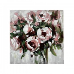 CANVAS PICTURE, FLOWERS, PINK-GREEN-WHITE, 100x100x3cm 755-12246 CANVAS PICTURE, FLOWERS, PINK-GREEN-WHITE, 100x100x3cm 755-12246