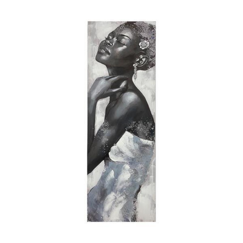 CANVAS PICTURE, WOMAN, WHITE-BLACK, 50x150x3cm 755-12255