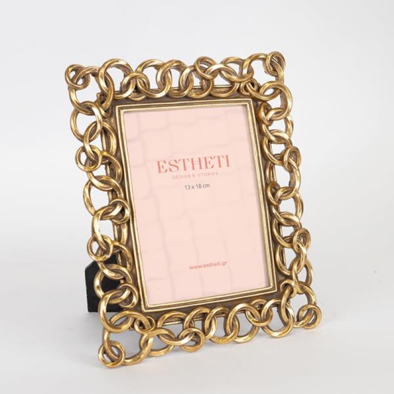 TABLE PHOTO  FRAME(13x18cm), POLYRESIN, ANTIQUE, GOLD, 13x18cm 756-12032