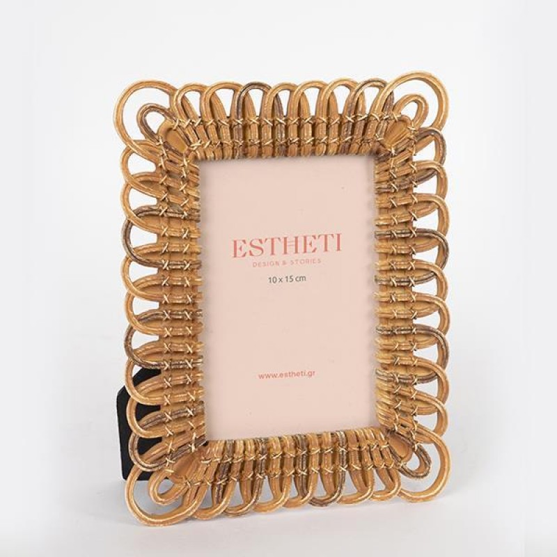 TABLE PHOTO FRAME(10X15),  POLYRESIN, YELLOW-BROWN, 17x2x22cm 756-12047
