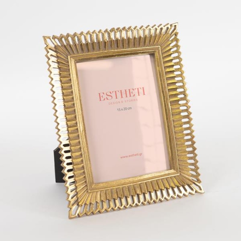 TABLE PHOTO FRAME(20Χ25),POLYRESIN, GOLD, 756-12072